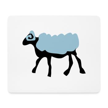 sheep_farm_animal - Tapis de souris (format paysage) - blanc - Devant