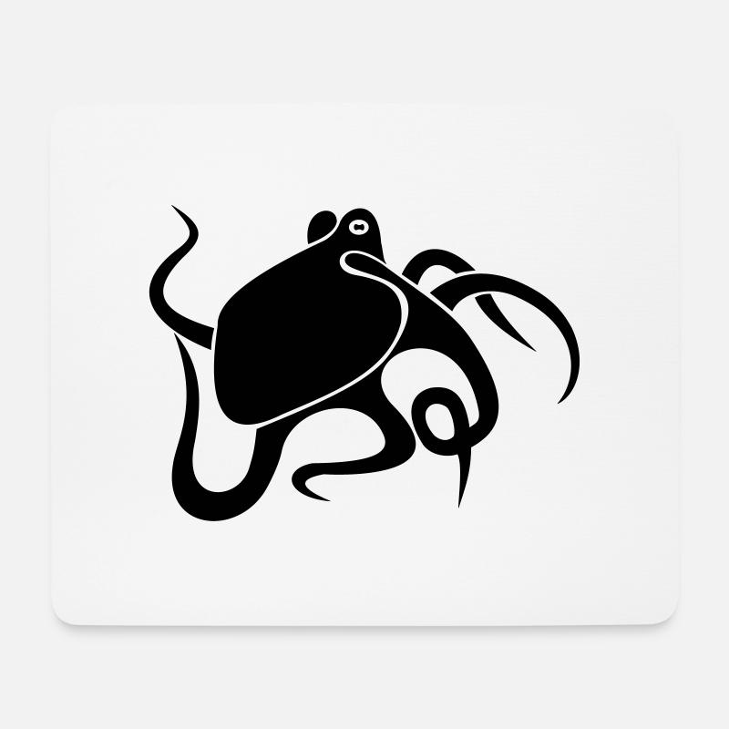 krake - Mousepad (Querformat) - Weiß