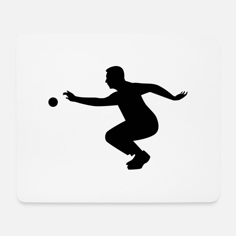 Boule Boccia - Mousepad (Querformat) - Weiß
