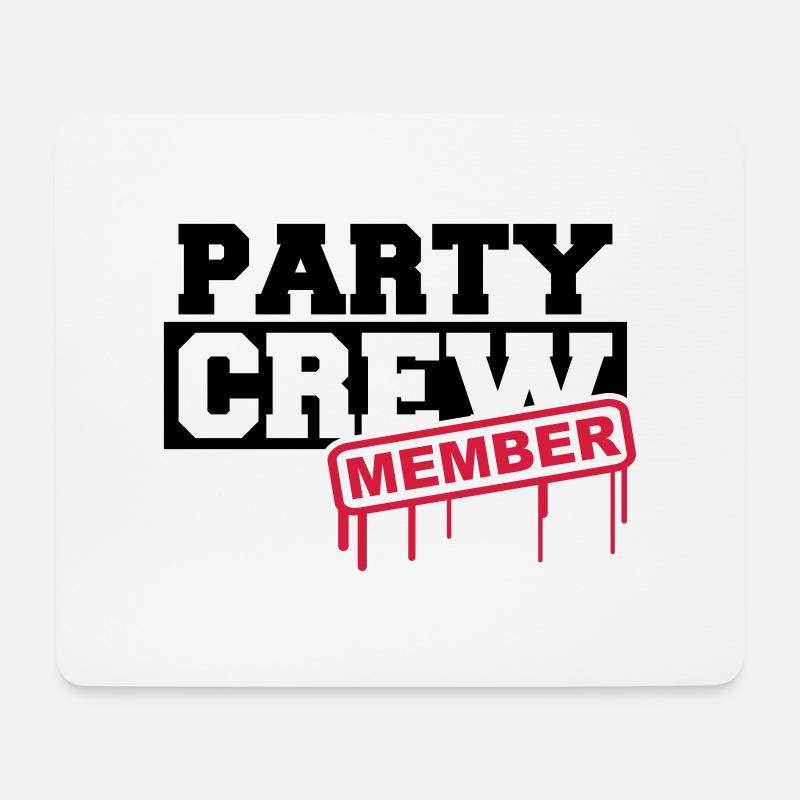 Party Crew Member - Mousepad (Querformat) - Weiß