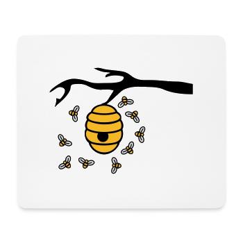 Beehive Branch - Mouse Pad (horizontal) - white - Front