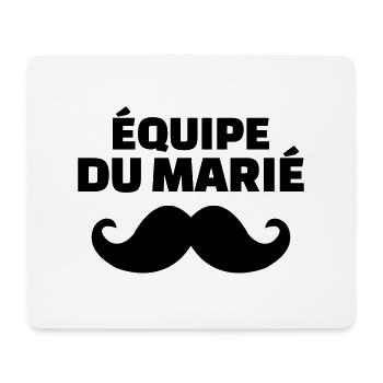 équipe du marié - Tapis de souris (format paysage) - blanc - Devant