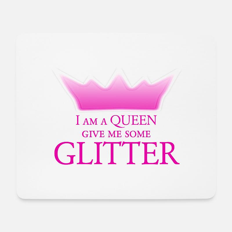 Glitter Queen - Mousepad (Querformat) - Weiß