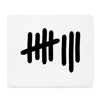 8 - Nummer - Mousepad (Querformat) - Weiß - Vorne