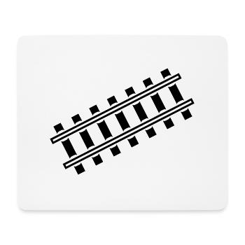 zug_gleis_f1 - Mouse Pad (horizontal) - white - Front