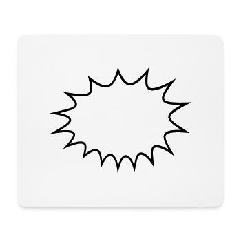 sprechblase comic cartoon denkblase rahmen umrandu - Mousepad (Querformat) - Weiß - Vorne