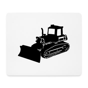 bulldozer dozer - Mouse Pad (horizontal) - white - Front