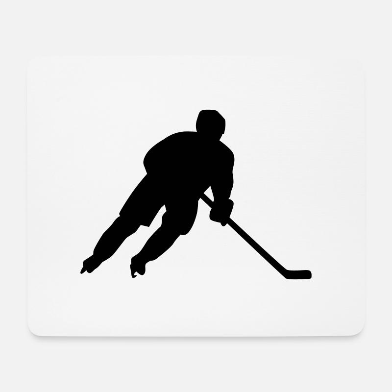 Eishockey - Mousepad (Querformat) - Weiß