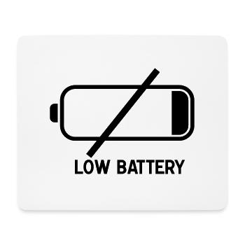 low_batteryf1 - Mouse Pad (horizontal) - white - Front