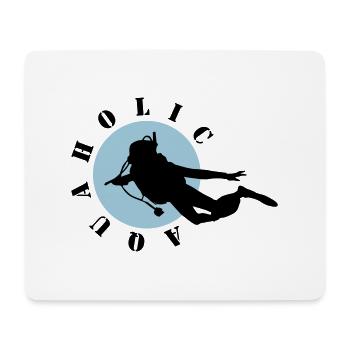 Diving: Aquaholic - Mousepad (Querformat) - Weiß - Vorne