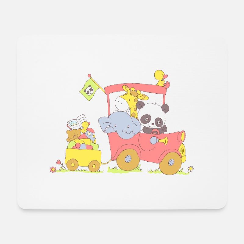 Hey little Panda where are you going? - Mousepad (Querformat) - Weiß