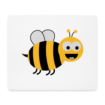 Funny Sweet Bee - Mousepad (Querformat) - Weiß - Vorne