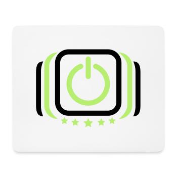 Alimentation sur off sur interrupteur - Tapis de souris (format paysage) - blanc - Devant