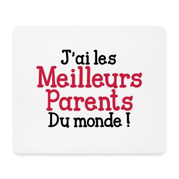 J'ai les Meilleurs Parents du monde ! - Tapis de souris (format paysage) - blanc - Devant