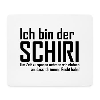 Schiri - Mousepad (Querformat) - Weiß - Vorne