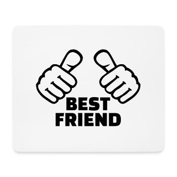 Freund - Mousepad (Querformat) - Weiß - Vorne