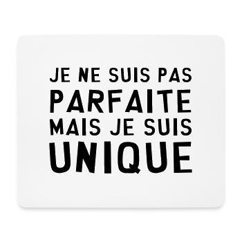 Parfaite / Unique / Bébé / Naissance / Bebe / Cool - Tapis de souris (format paysage) - blanc - Devant