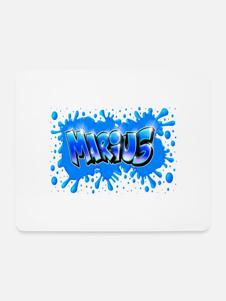 Marius Splash Graffiti - Mousepad (Querformat) - Weiß