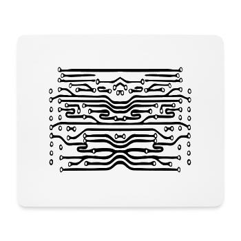 design leitungen mikrochip festplatte muster cool - Mousepad (Querformat) - Weiß - Vorne