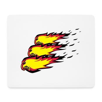 Fire flame fireball formation agro - Mouse Pad (horizontal) - white - Front