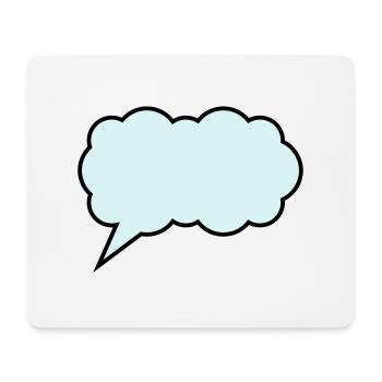 cloud bubble design - Mouse Pad (horizontal) - white - Front