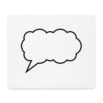 cloud bubble - Mouse Pad (horizontal) - white - Front