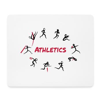 Leichtathletik, Zehnkampf - Mousepad (Querformat) - Weiß - Vorne