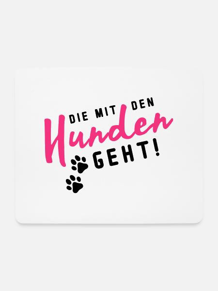 hunden die mit den - Mousepad (Querformat) - Weiß