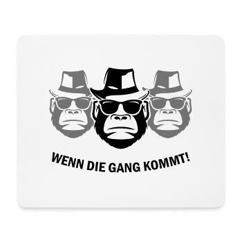 wenn_die_gang_kommt_02 - Mousepad (Querformat) - Weiß - Vorne