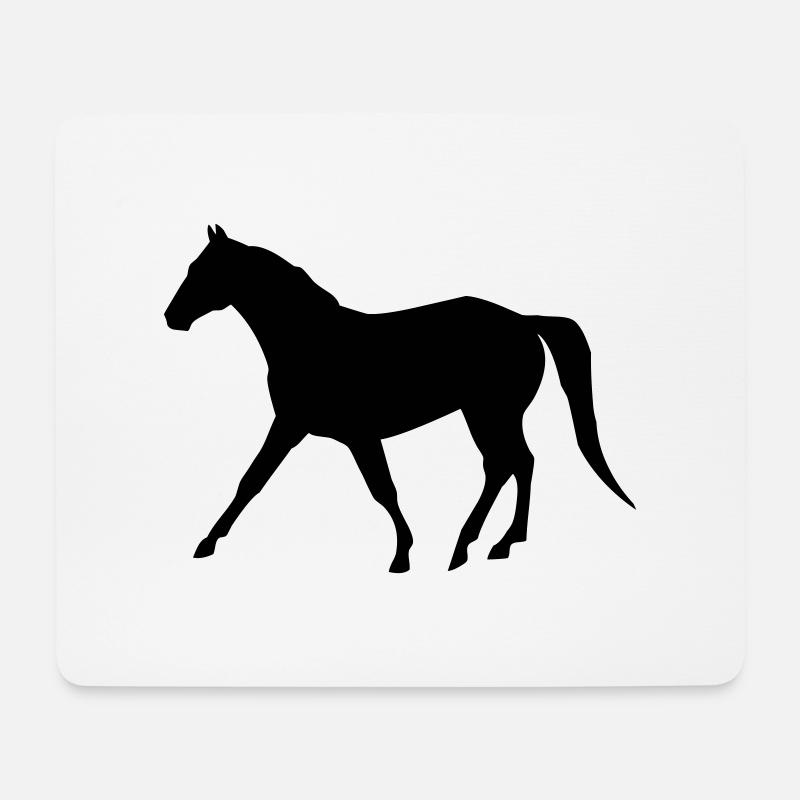 pferd - Mousepad (Querformat) - Weiß