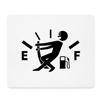 Leerer Tank - kein Sprit - Tankanzeige - Mousepad (Querformat) - Weiß - Vorne