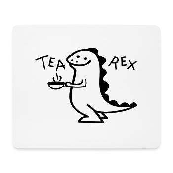 Dino comme thé Rex (b) - Tapis de souris (format paysage) - blanc - Devant