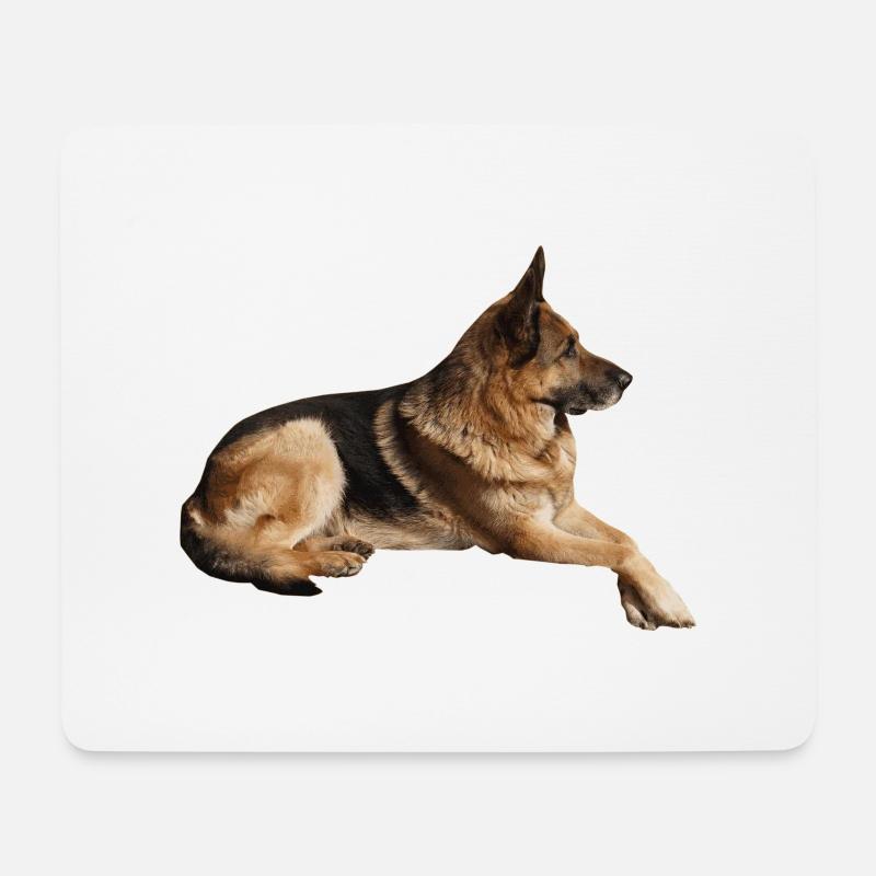 Der Schäferhund ist nicht nur Wachhund - Mousepad (Querformat) - Weiß