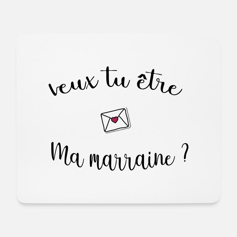 Willst du meine Patin sein? - Mousepad (Querformat) - Weiß