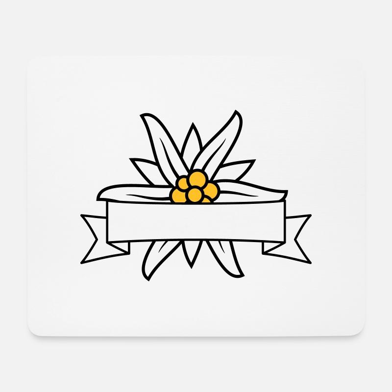 Text Banner Edelweiss - Mousepad (Querformat) - Weiß