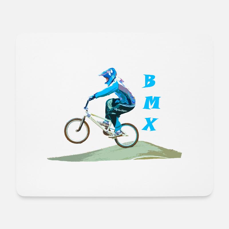 bmx - Mouse Pad (horizontal) - white