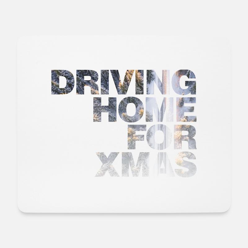 Driving Home For Xmas - Mouse Pad (horizontal) - white
