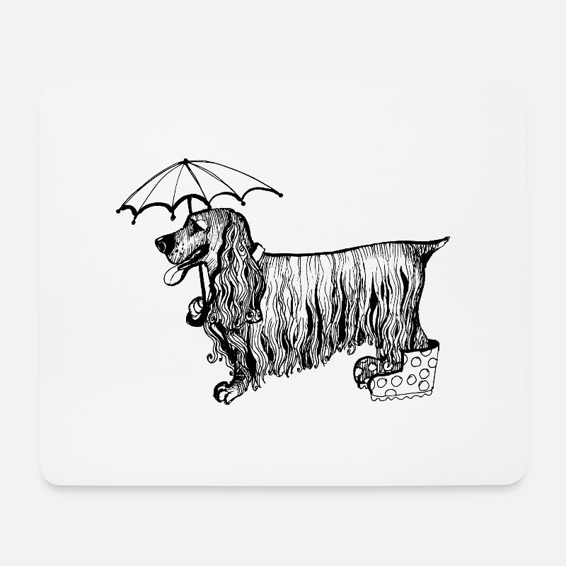 Cocker spaniel - Tapis de souris (format paysage) - blanc
