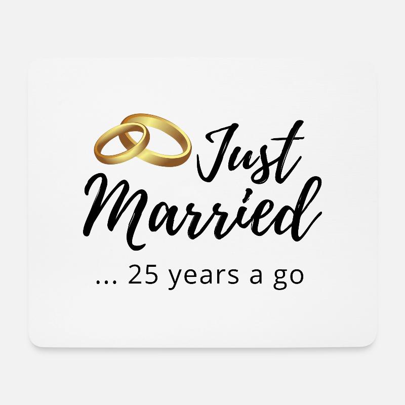 25th Wedding Anniversary - Mouse Pad (horizontal) - white