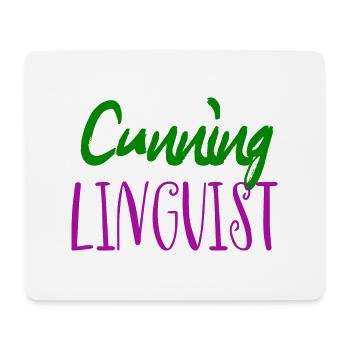 Cunning linguist: a cheeky lesbian wordplay joke - Mouse Pad (horizontal) - white - Front