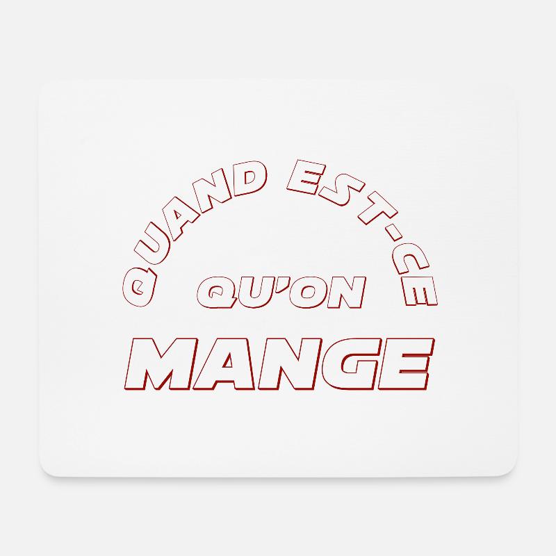 wenn man isst - Mousepad (Querformat) - Weiß
