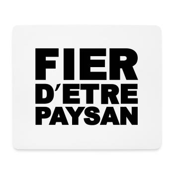 Fier d être Paysan - Tapis de souris (format paysage) - blanc - Devant