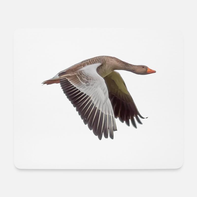 Gans - Mousepad (Querformat) - Weiß