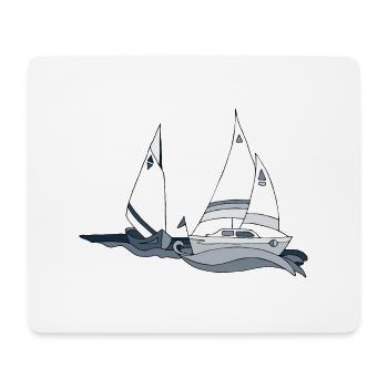 Segelboote - Mousepad (Querformat) - Weiß - Vorne