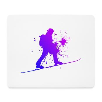 Ski Tour Ski Touring Skiing Tour Herren Ski Mounta - Mousepad (Querformat) - Weiß - Vorne