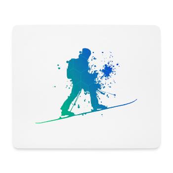 Herren Damen Ski Touring Ski Mountaineering - Mousepad (Querformat) - Weiß - Vorne
