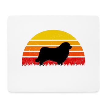 Chiens de Terre-Neuve Sunset - Tapis de souris (format paysage) - blanc - Devant