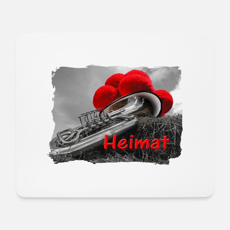 Die Tuba und ihre Heimat ART - Mousepad (Querformat) - Weiß