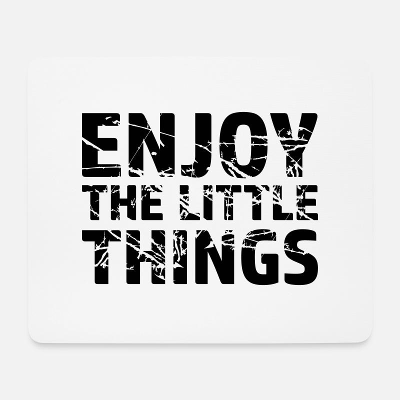 Enjoy the little - Mousepad (Querformat) - Weiß