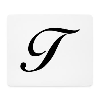 T - Mousepad (Querformat) - Weiß - Vorne